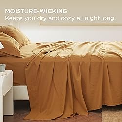Bedsure Linen Sheets - Queen Size Bed, Blend from