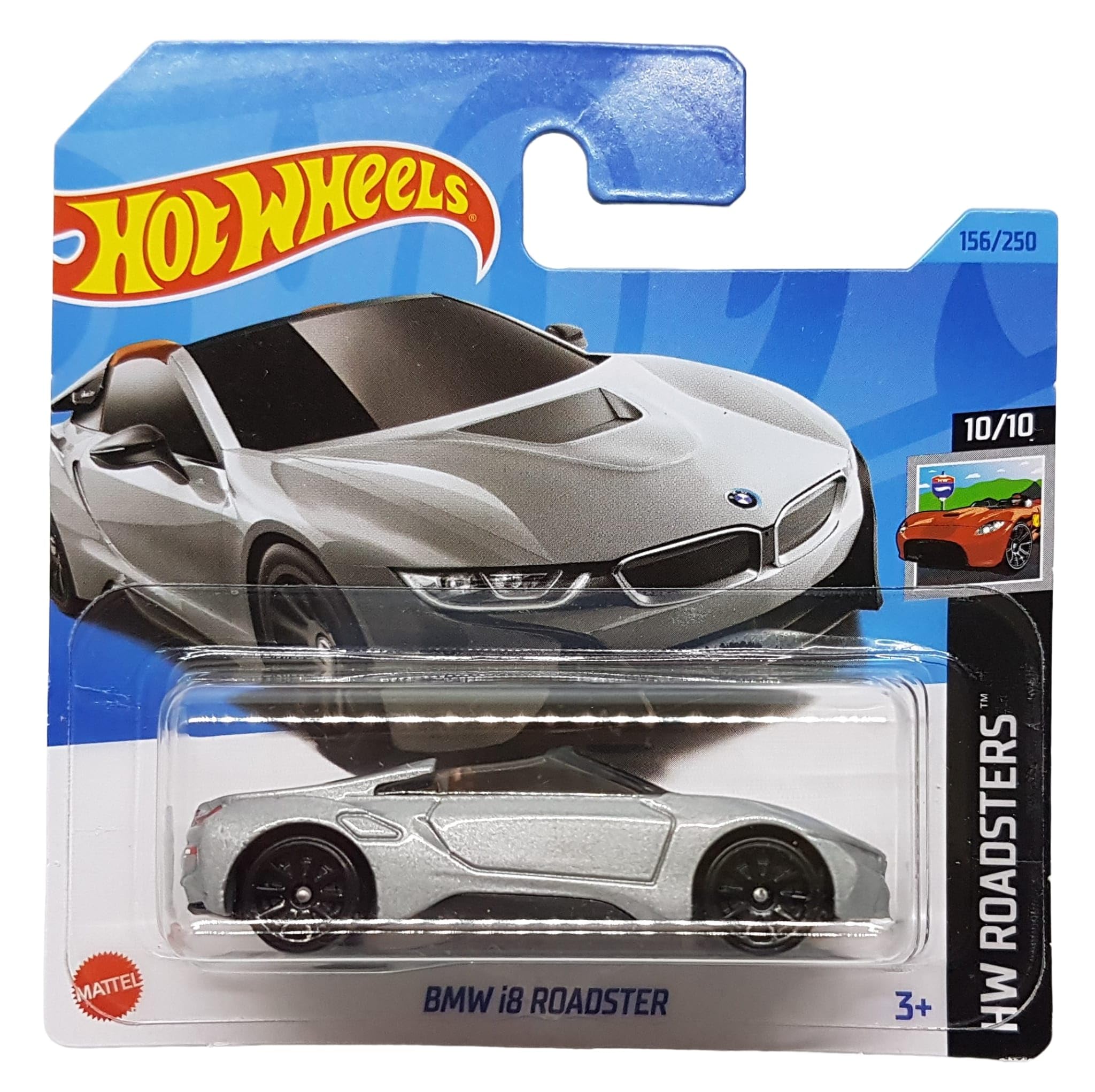 Hot Wheels - BMW i8 Roadster - HW Roadsters 10/10 - HKH44 - Short Card - Silver Metallic - Mattel 2023