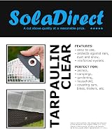 SolaDirect 6 x 6 m Clear Tarpaulin Heavy Duty Groundsheet Waterproof view 2