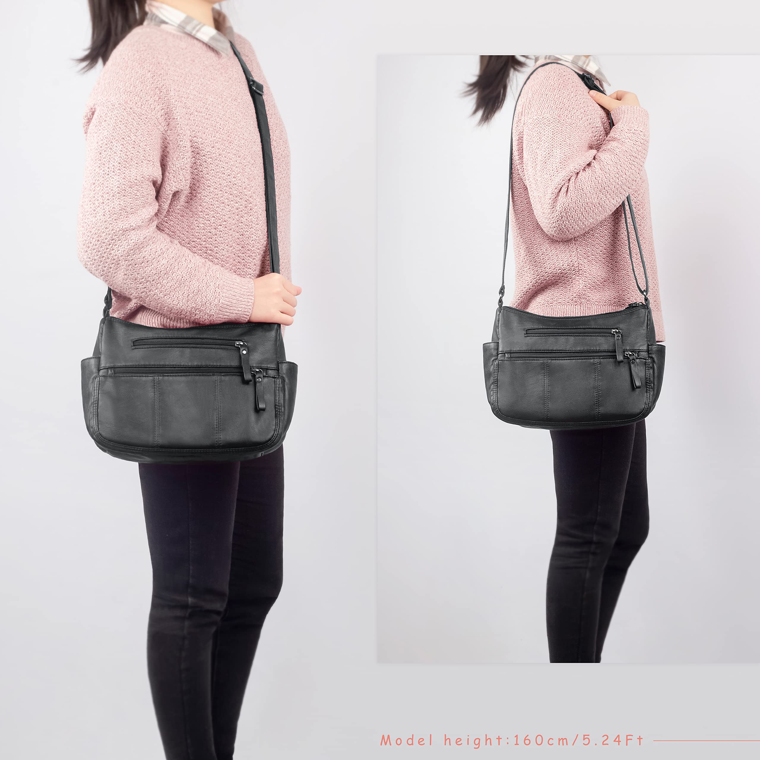 VOLGANIK ROCK Handbags for Women Shoulder bag for women Soft PU Leather Handbag Crossbody bag Multi Pockets Handbag shoulder bag Ladies handbags Travel Bag