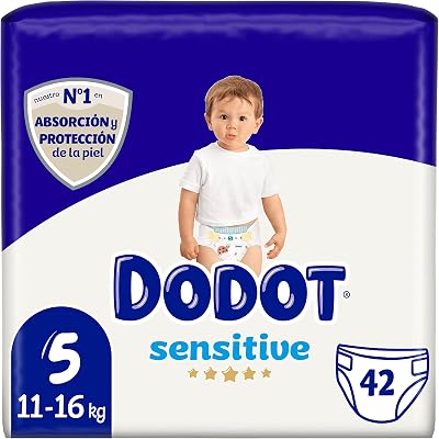 Sensitive - Pañales, 11 A 16 Kg, Blanco, Talla 5, Vanilla, 42 Unidad