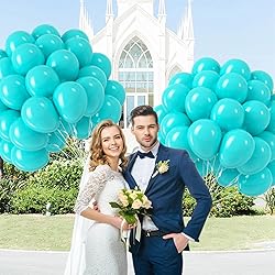 Teal Balloons 12 inch, Turquoise Latex Balloons