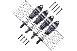 TOOMOD 35mm Aluminum Big Bore RC Oil Shock Absorber for 1/24 Axial SCX24 FCX24 Upgrade Replace Parts (Black/Gray)
