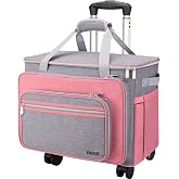 Sewing Machine Case with Wheels, Rolling Tote Organizer Sewing Class Bag