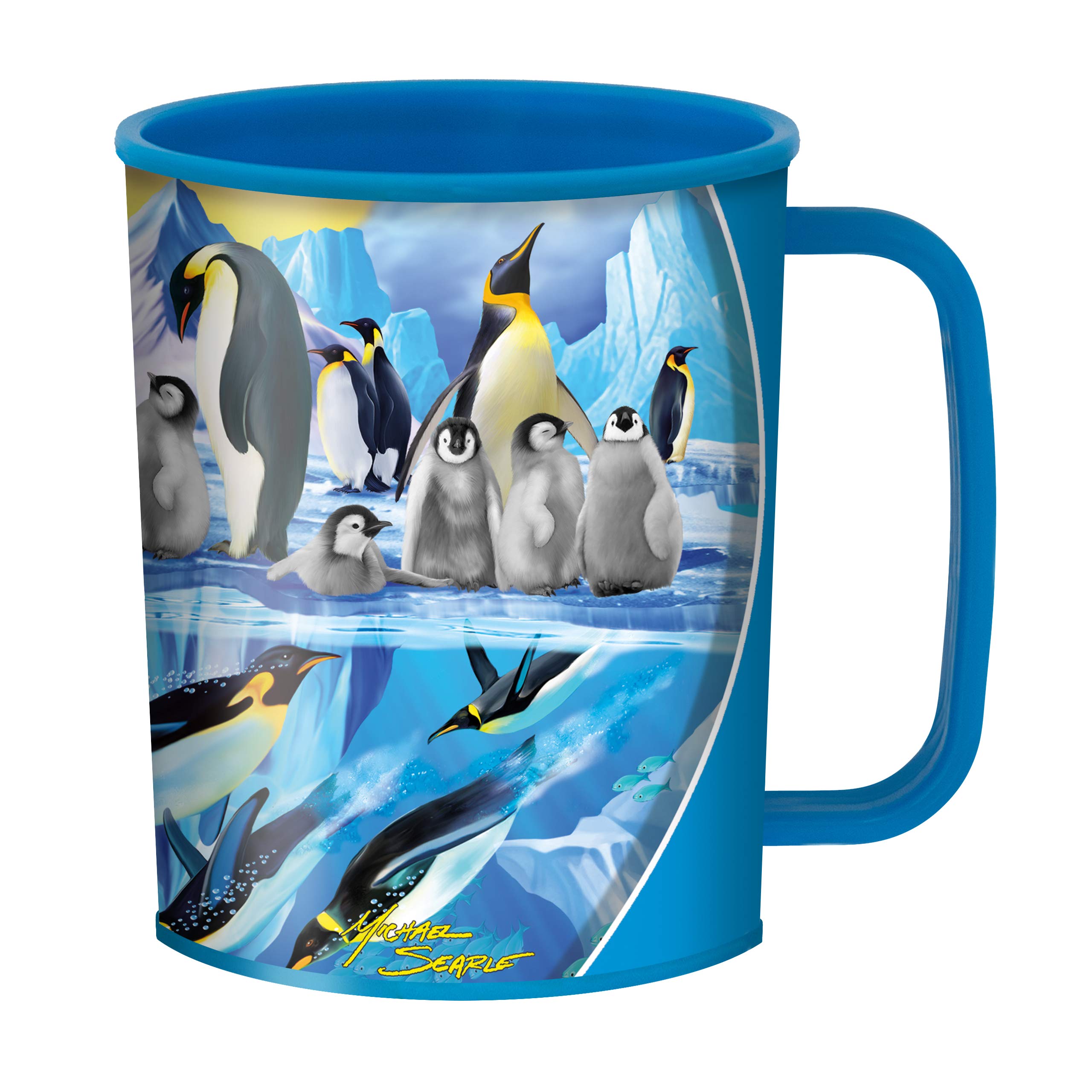 3D LiveLife Drinking Cup - Penguin Plunge from Deluxebase. 300ml Plastic Mug with Bird Theme, Reusable Coffee Cup, Portable Animal Tumbler for Camping, Picnic, Travel & Everyday Use. — image 1