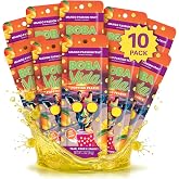 BobaVida Mango Passionfruit Popping Boba Pearls - 10 Pack with Straws | Drinks &amp; Desserts Topping, Gluten-Free, Soy-Free, Made Without High Fructose Corn Syrup or Preservatives, Long Shelf Life