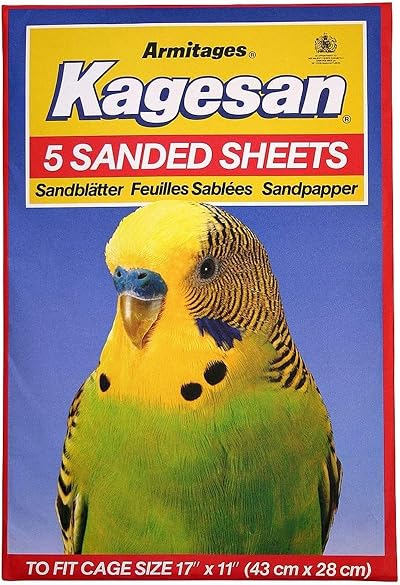 YYchan Kagesan Red Bird Cage Sand Paper Sheets 10 Pack 17x11 Inches