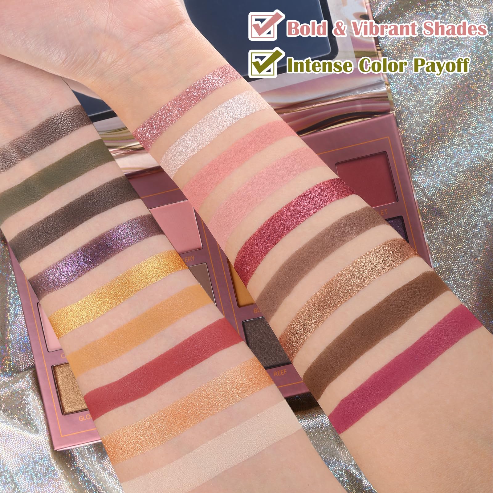 Prism Makeup Matte Eyeshadow Palette Pro 18 Colors Pigmented Shimmer Glitter Eye Shadow Palette, Blendable Long Lasting Waterproof Makeup Cosmetics Halloween Makeup Kit (04# Solitude)