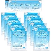 8 Pack Instant Cold Packs (4.3" x 5.9") - Disposable Ice Packs | Cold Compress Ice Pack for Injuries, Pain Relief, Swelling, Inflammation, Sprains, Toothache - Cold Pack for Athletes