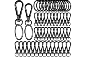 100PCS Swivel Clasps Lanyard Snap Hooks with Key Rings, Swivel Snap Hooks, Keychain Hook, 50 Pcs Large and Small Swivel Hooks