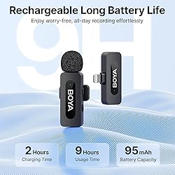 BOYA by-V1 Wireless Microphones for iPhone iPad
