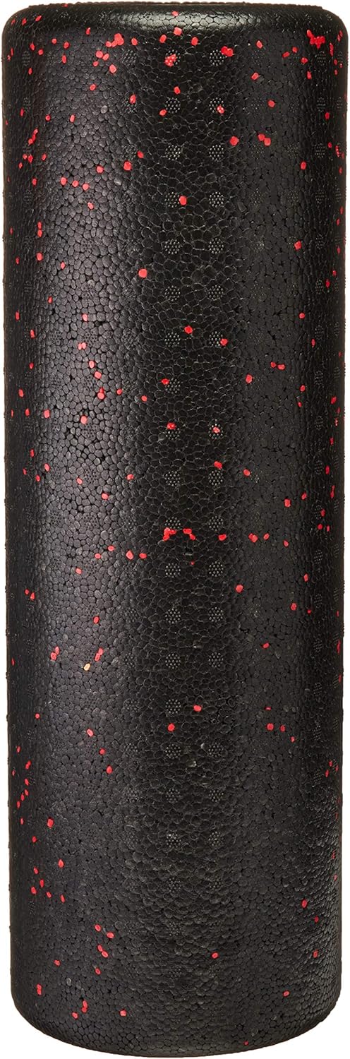 Basics High-Density Round Foam Roller, 18 Inches, Red Speckled : Sports & Outdoors