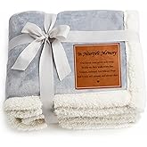 in Heartfelt Memory Light Gray Memory Blanket – Ultra Soft Fleece Sympathy Gift for Loss of a Loved One, Thoughtful Bereavement Throw for Condolence & Grief Comfort (50”x60”)
