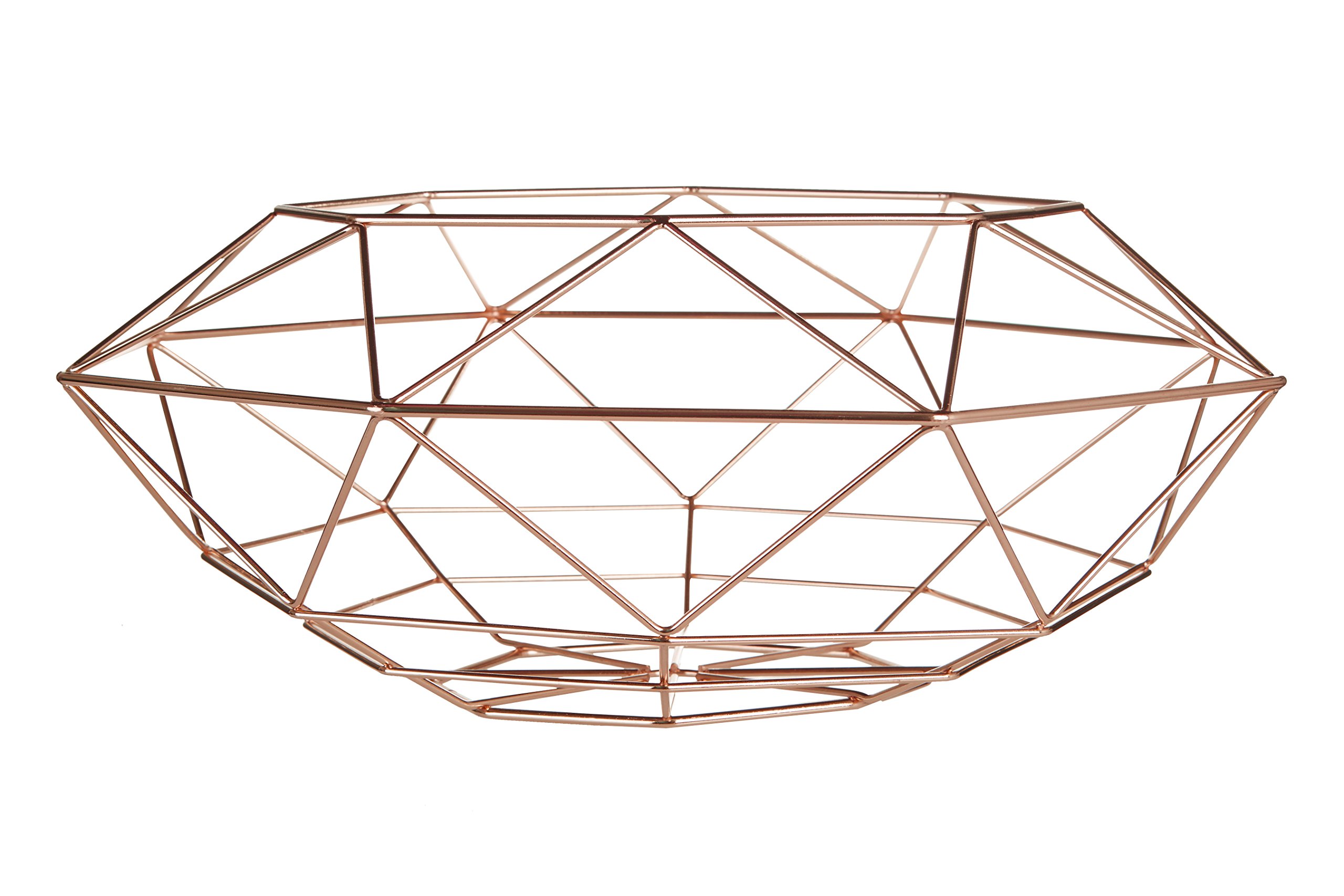 Premier Housewares Vertex Fruit Basket, 39 cm - Copper Plated