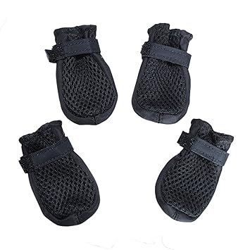 Dog Shoes Boots With Mesh Nonslip Rubber Soles To Protect Hardwood