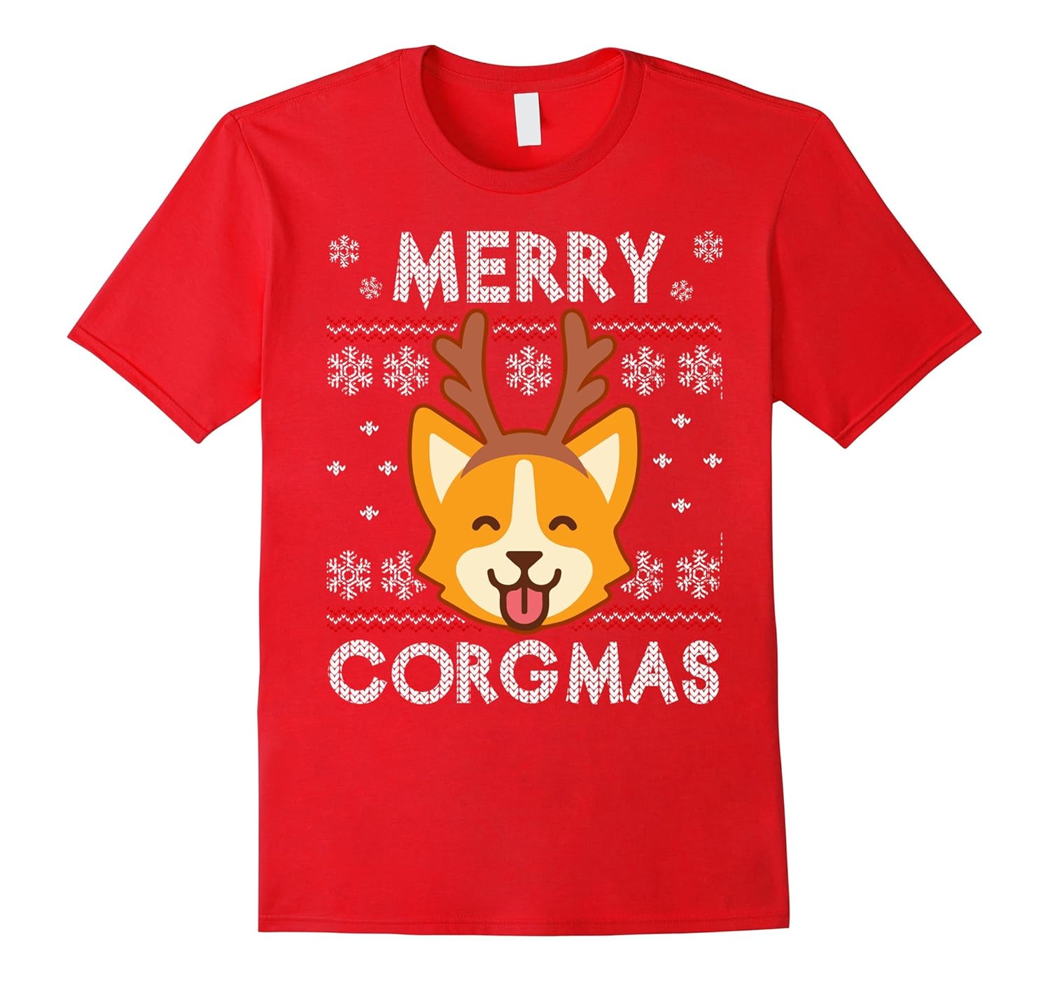 Merry Corgmas Ugly Christmas T-shirt Corgi Puppy Dog Pet-Rose