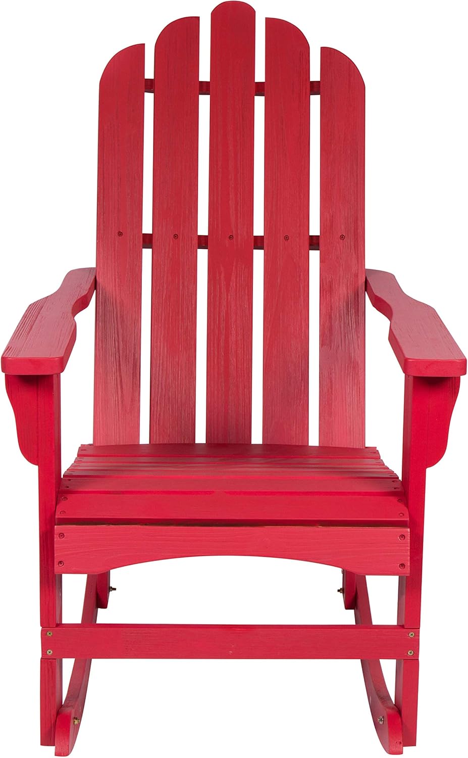 Shine Company 4699CR Marina II Porch Rocker with Hydro-TEX Finish, Chili Red Rocking Adirondack Chair : Garden & Outdoor