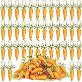 CLESDF Easter Carrot Hanging Ornaments, 48Pcs Premium Foam Glitter Artificial Carrots for Easter Tree Decoration