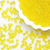 Kalumy 1000PCS Bicone Crystal Beads 4mm Glass Faceted Spacer Beads Bulk for Jewelry Making DIY Bracelets Necklace Earring Crafts (Yellow)