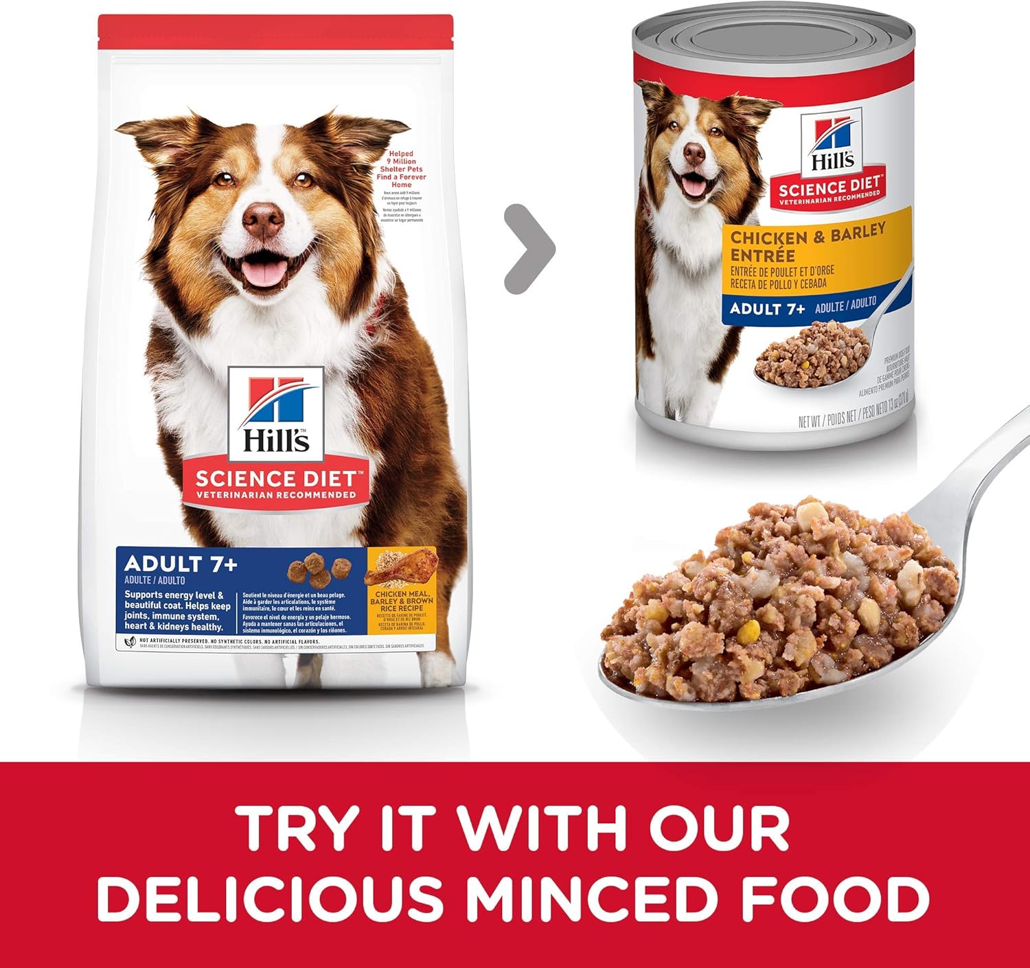 Hill's Science Diet Dry Dog Food, Adult 7+ for Senior Dogs, Chicken Meal, Barley & Brown Rice Recipe, 33 lb Bag (2042): Pet Supplies