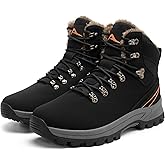 Ecetana Womens Snow Boots for Winter Waterproof Hiking Boots Warm Fur Lined Ankle Booties Non-Slip Outdoor Walking Shoes