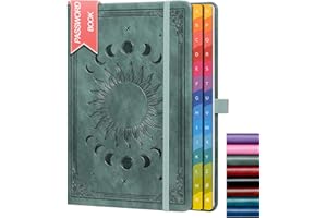 HWXBEN Password Keeper Book with Colorful Alphabetical Tabs, 5.7"×8.4"Hardcover Internet Password Book for Organized Internet Website Address Logins,Password Notebook for Home Office (Premium Gray)