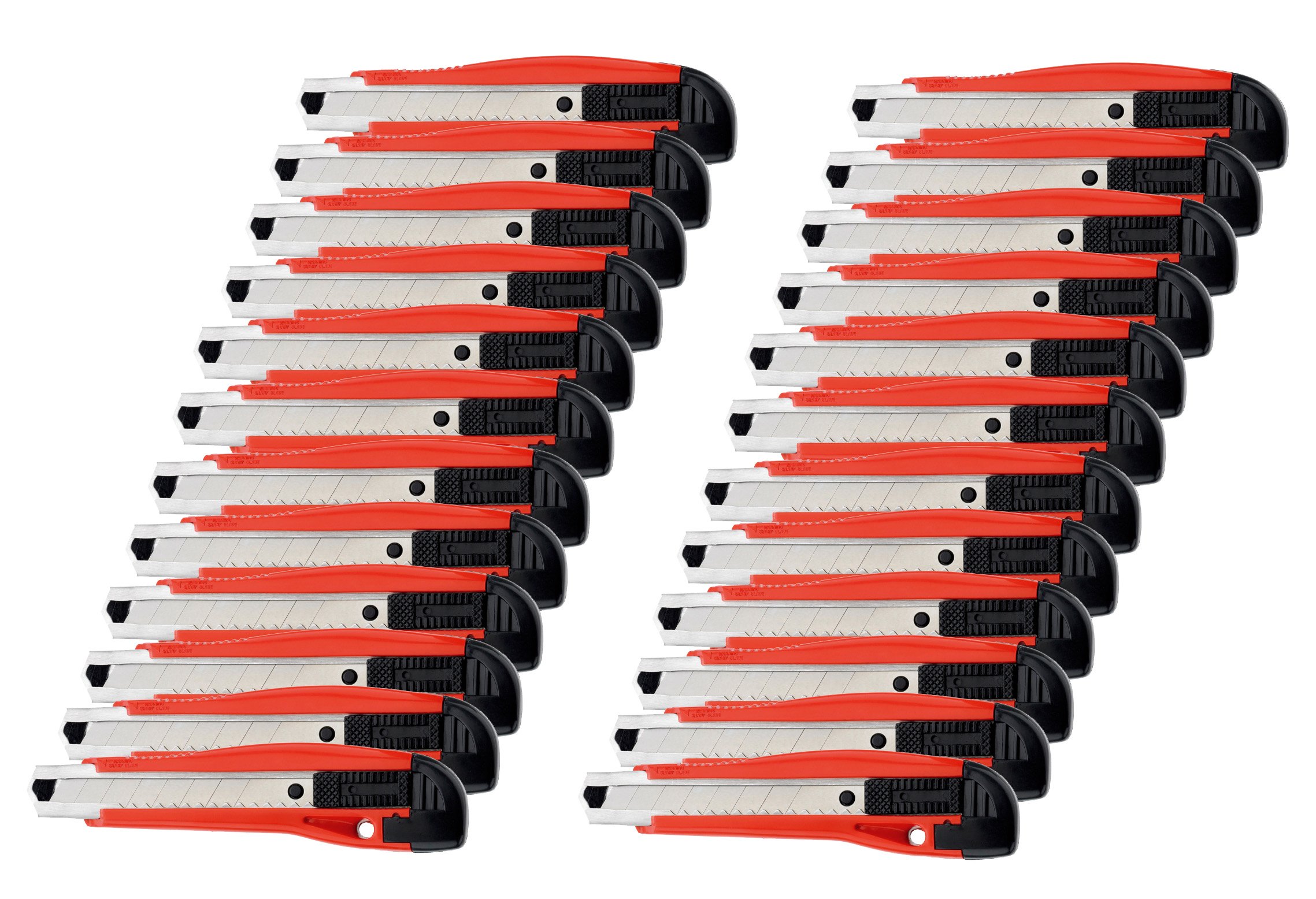 Westcott 84004 00 Cutter Premium Blade 18 mm Plastic Case Set of 24 Red/Black