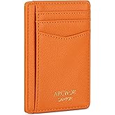ARCWOR Slim Wallet Minimalist Front Pocket RFID Blocking Men and Women Leather Wallets