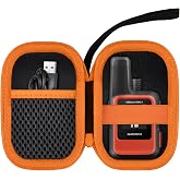 Flaxune Hard Travel Case for Garmin inReach Mini 3 Satellite Communicator | Compatible with Garmin inReach Mini 3 Plus/Mini 2, Carrying Case, Black Case+Orange Zipper