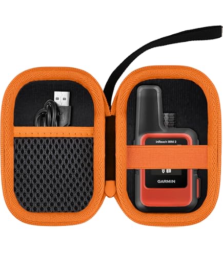 Wearable4U 2-Pack Silicone Protective Case For Garmin InReach Mini 2 – Orange/Lime, Waterproof