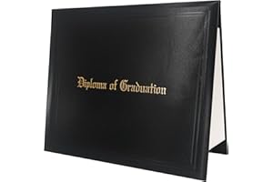 GraduationMall 11"x14" Imprinted Padded Diploma Cover Certificate Holder Black
