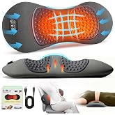 FunBy Lumbar Support Pillow,Triple Fusion Back Massager for Sciatica Gray | Triple Fusion Massager,Back Support Pillow for Bed and Chair,Lumbar Support Pillow for Lower Back Pain Relief &amp; Spine Support