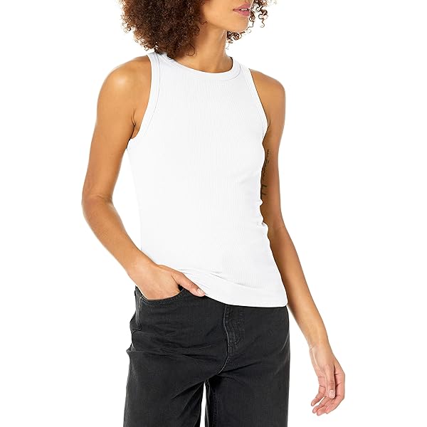 Amazon.com: The Drop Women's Valerie Cutaway Neck Racerback Rib