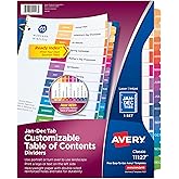 Avery Monthly Dividers For 3 Ring Binders, Customizable Table Of Contents, Multicolor Tabs, 6 Sets (11830 - View #3