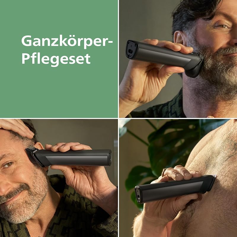 Multigroom Series 9000 All-in-One 19-teiliger Barttrimmer und Haarschneider + OneBlade-Trimmer - Komplettes Pflegeset für Gesicht, Kopf & Körper, 27 Längeneinstellungen (0,2-20 mm), MG9556/15
