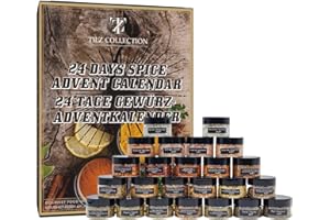 TILZ COLLECTION Herbs And Spices Advent Calendar 2021-24 Mini Spice Jars Food Advent Calendar Cooking Kitchen Christmas Adult Gift For Chef Advent Calendar For Men Women