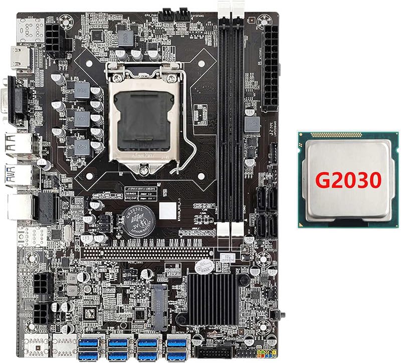 Lodokdre B75 ETH Mining Motherboard G2030 CPU 8x PCIe LGA1155 MSATA DDR3 USB 3.0