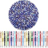 Large Hole Dark Blue European Beads - 100 Assorted Pieces for Pens, Fairy Wand, Garden, Lampwork, Craft, Spacer, DIY Charms, Bracelet, Necklace, Earring, Jewelry Making