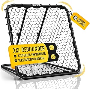 Racetex Rebounder für Fußball XXL [125cm x 125cm] - Fussball Rebounder mit robuster Konstruktion und stufenlos verstellbarem Winkel - Rebounder Fußball Ballannahmetraining