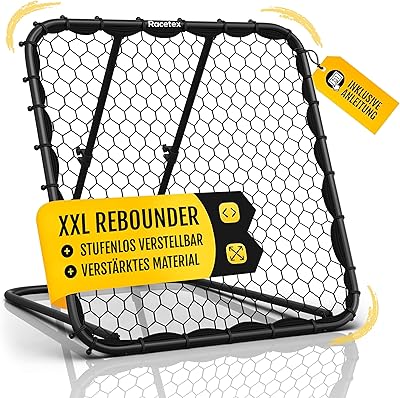 Racetex Rebounder für Fußball XXL [125cm x 125cm] - Fussball Rebounder mit robuster Konstruktion und stufenlos verstellbarem Winkel - Rebounder Fußball Ballannahmetraining