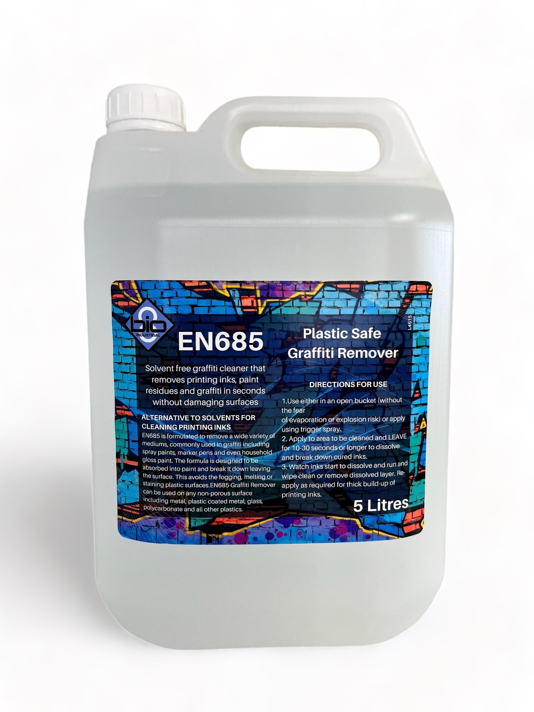 EN685 Professional Grade Graffiti Remover for Plastic Surfaces - Non Hazardous - Tough on Graffiti, Kind on Plastic (5, Kilograms)