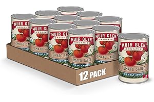 Muir Glen Organic Canned Tomato Sauce, No Salt Added, 15 oz. (Pack of 12)