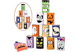 JOYIN 13 Pcs Halloween Carnival Can Bean Bag Toss Games for Kids & Adults Trick or Treat Decoration, Home Decor Party Favors Supplies, Homeschooling Backyard Game