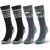 OutdoorMaster Merino Wool Ski Socks for Men & Women, Unisex Thermal Winter Warm Snowboarding Socks for Cold Weather
