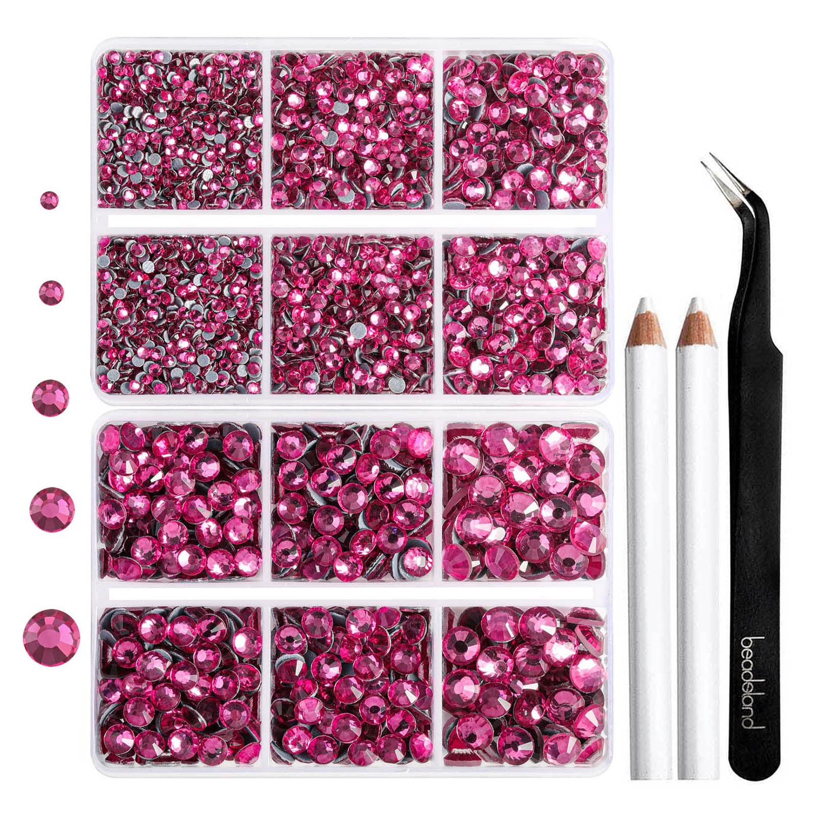 6736pcs Hotfix Rhinestones Flatback,Rose