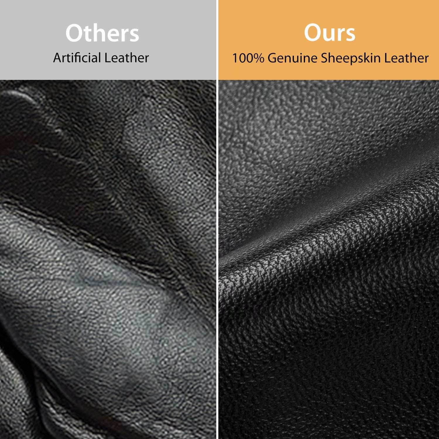 Genuine Sheepskin Leather Gloves For Women, Winter Warm Touchscreen Texting Cashmere Lined Driving Motorcycle Dress Gloves at  Women’s Clothing store