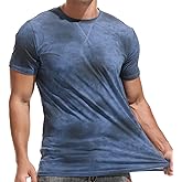 KLIEGOU Men's Graphic T-Shirt 95% Cotton Crew Neck Short Sleeve Tee Soft Stretch Casual Printed Top
