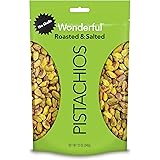 Wonderful Pistachios, No Shells, Roasted and Salted Nuts, 12 Ounce Resealable Bag, Good Source of Protein, Gluten Free, On-th