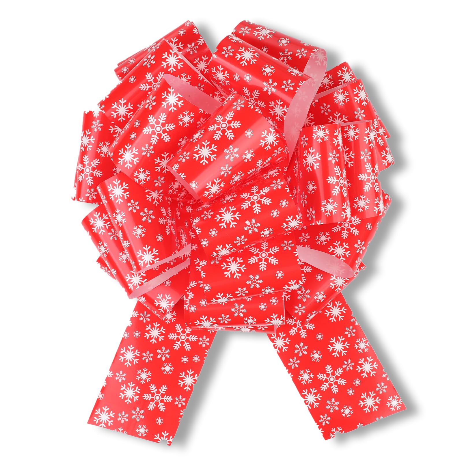 Photo 1 of 12 Inch Large Christmas Bows for Gift Wrapping, Pull Bows for Presents,Christmas Gift Bows for Gift Baskets,Christmas Tree,Wine Bottles,Christmas Decorations 2pcs (Red)