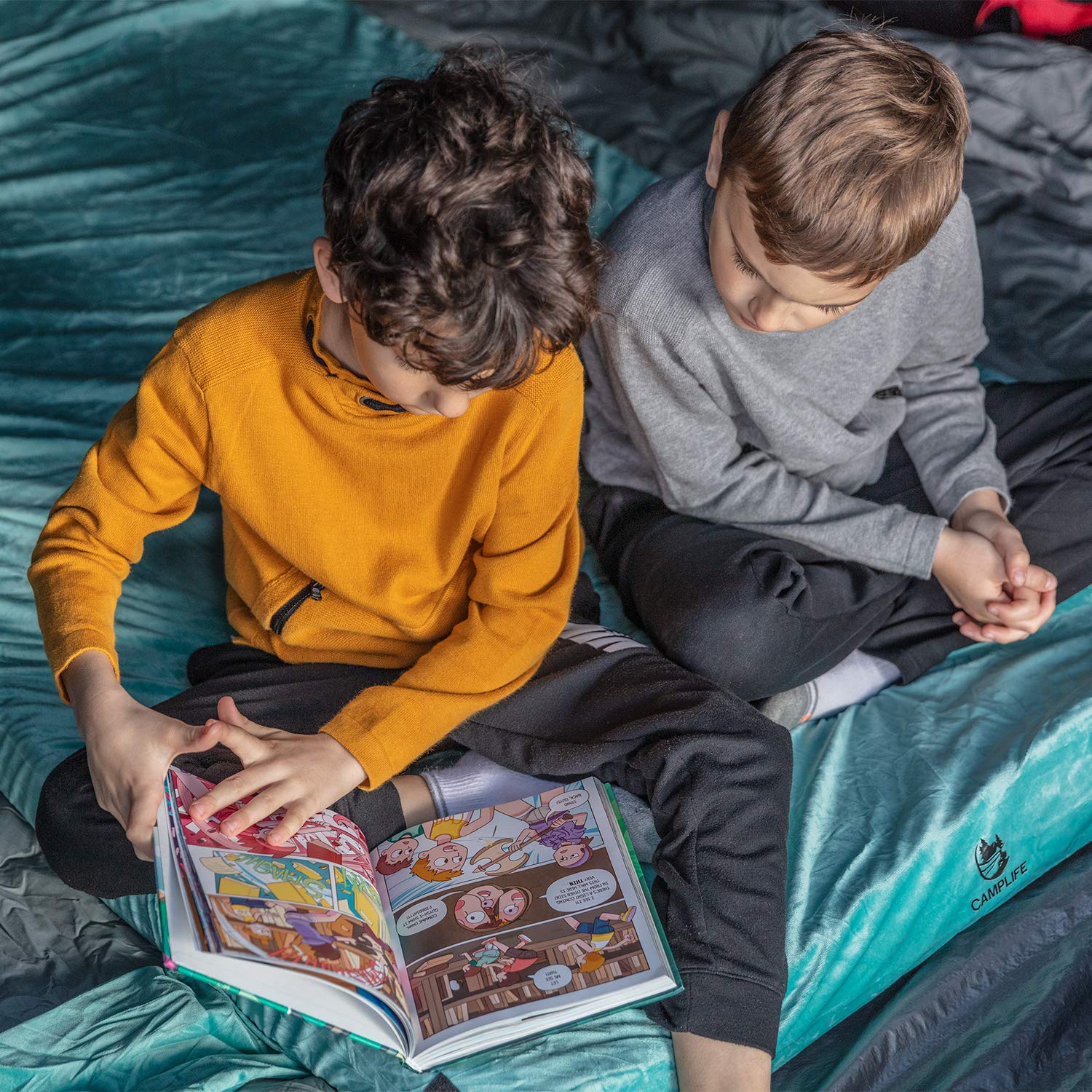 Camplife Certipur-US Memory Foam Sleeping Mattress Most Comfortable Camping Mattress with Carry Bag Travel Strap Removable Waterproof Cover Roll Out Sleeping Pad Floor Bed